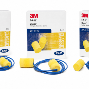 3M 311-1101 Corded Foam Earplugs Yellow/Blue Hearing Protection 200 Pair Box