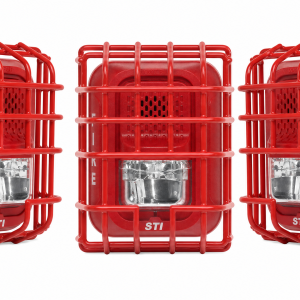 STI-9754-R Wall Mount Wire Guard Red