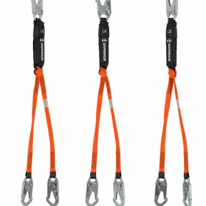 Safewaze FS88561-E Lanyard 6 ft V-Line Dual Leg Snap Hooks