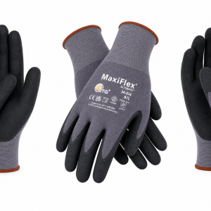 MaxiFlex 34-874 Ultimate Gloves Black Nylon/Nitrile – Medium Size Pack of 3