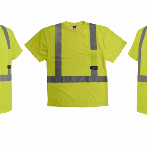 ST11-2PGS XL Class 2 Hi-Vis Safety T-Shirt Wicking Short Sleeve Green ANSI/ISEA 107