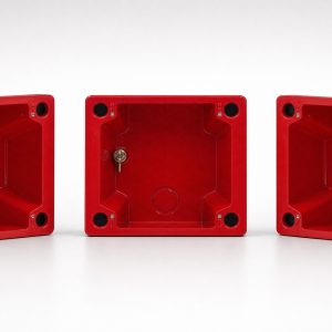 Mircom BB-700WP  Weatherproof Surface Mount Backbox Red