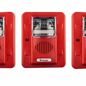 Hochiki HEC3 24WR Horn Strobe 24VDC Multi Candela Wall Mount Red